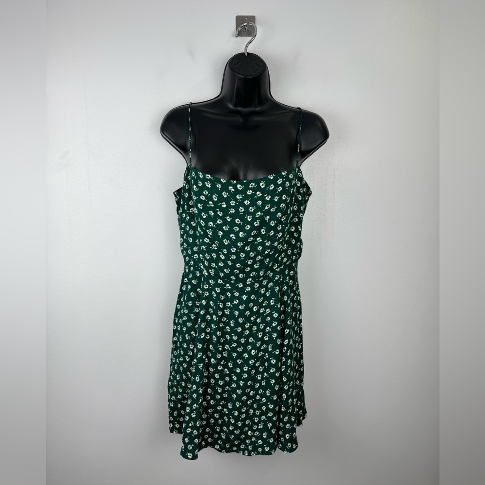 Reformation Women Sarah Floral Green Mini Dress Size 10